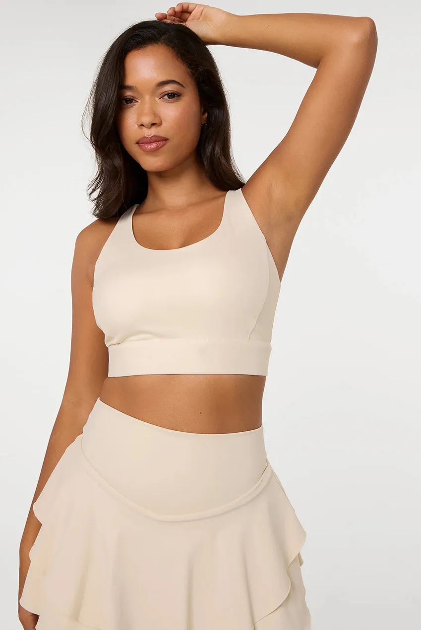 Pink Vanilla Crossback Active top crop sportivo pietra