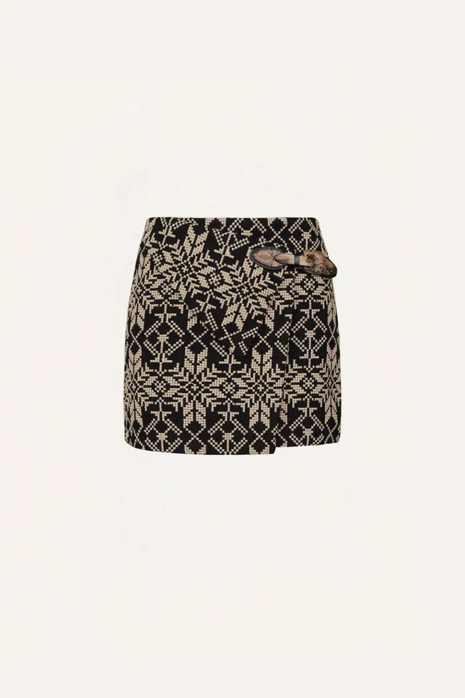 Johanna Ortiz Tapestry Of Love gonna mini nera ricamata