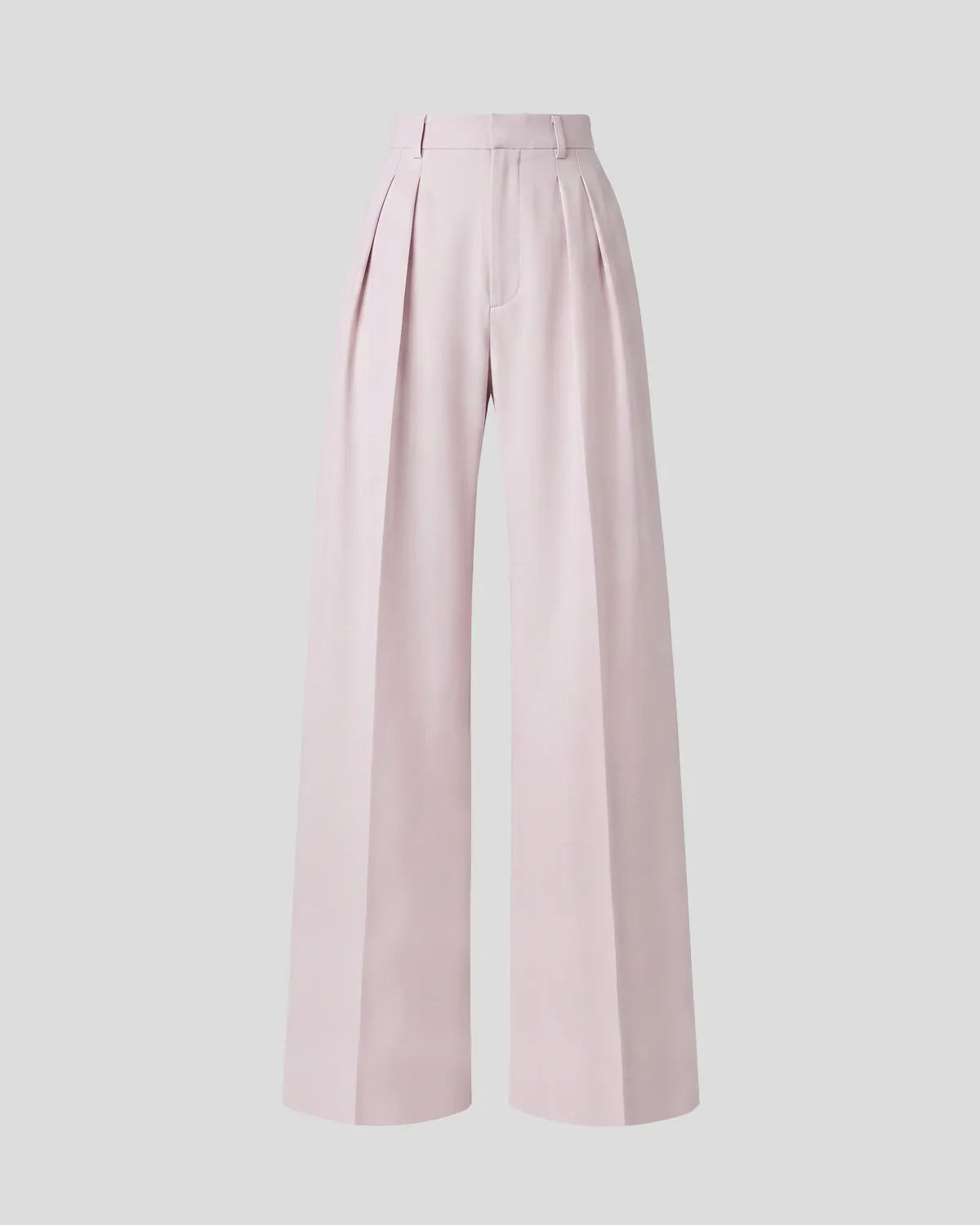 Violante Nessi Keckler pantaloni tortora lana crespo
