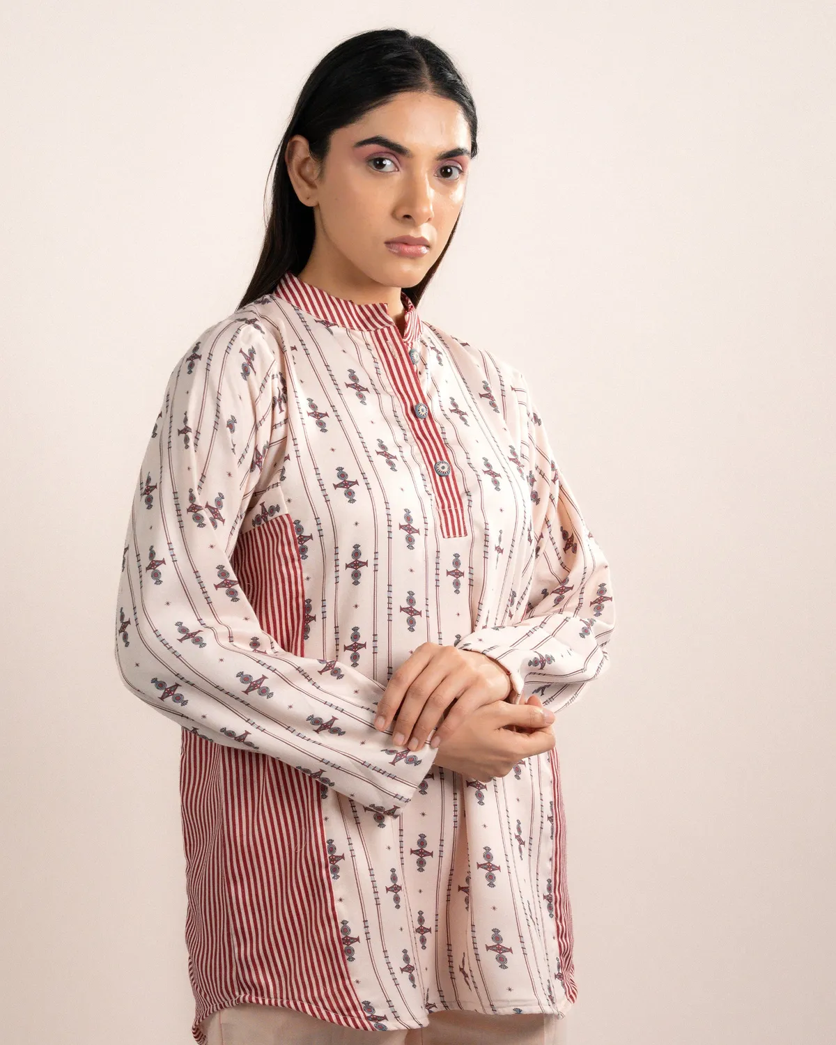 Our Dve Zuri camicia modal fantasia mistica