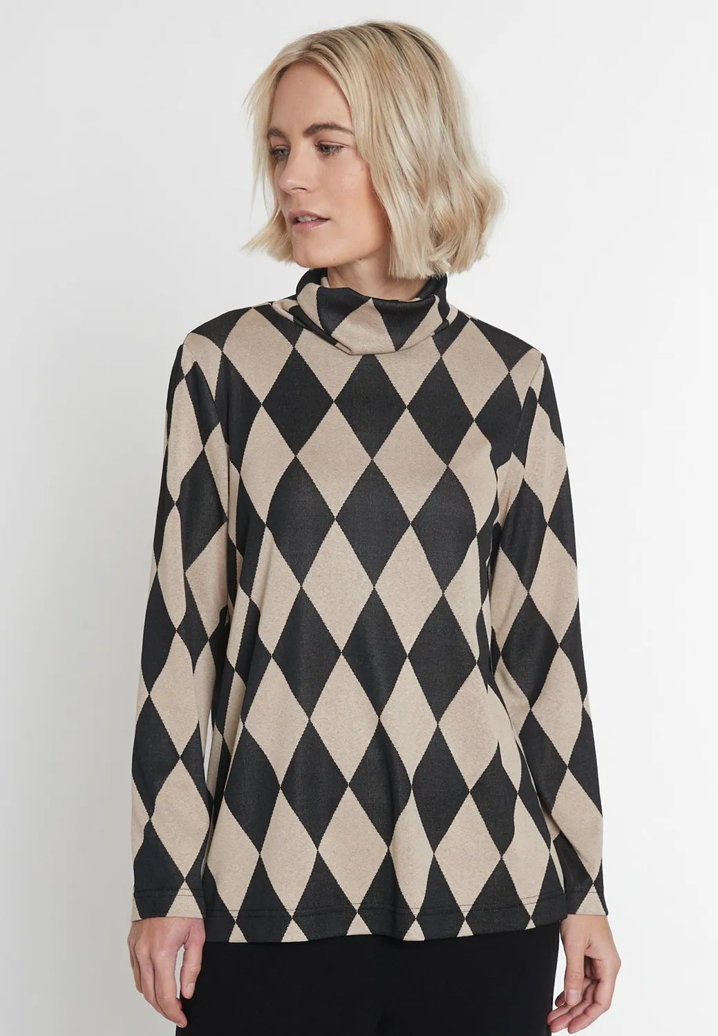 Ana Alcazar Miomy maglia dolcevita rombi