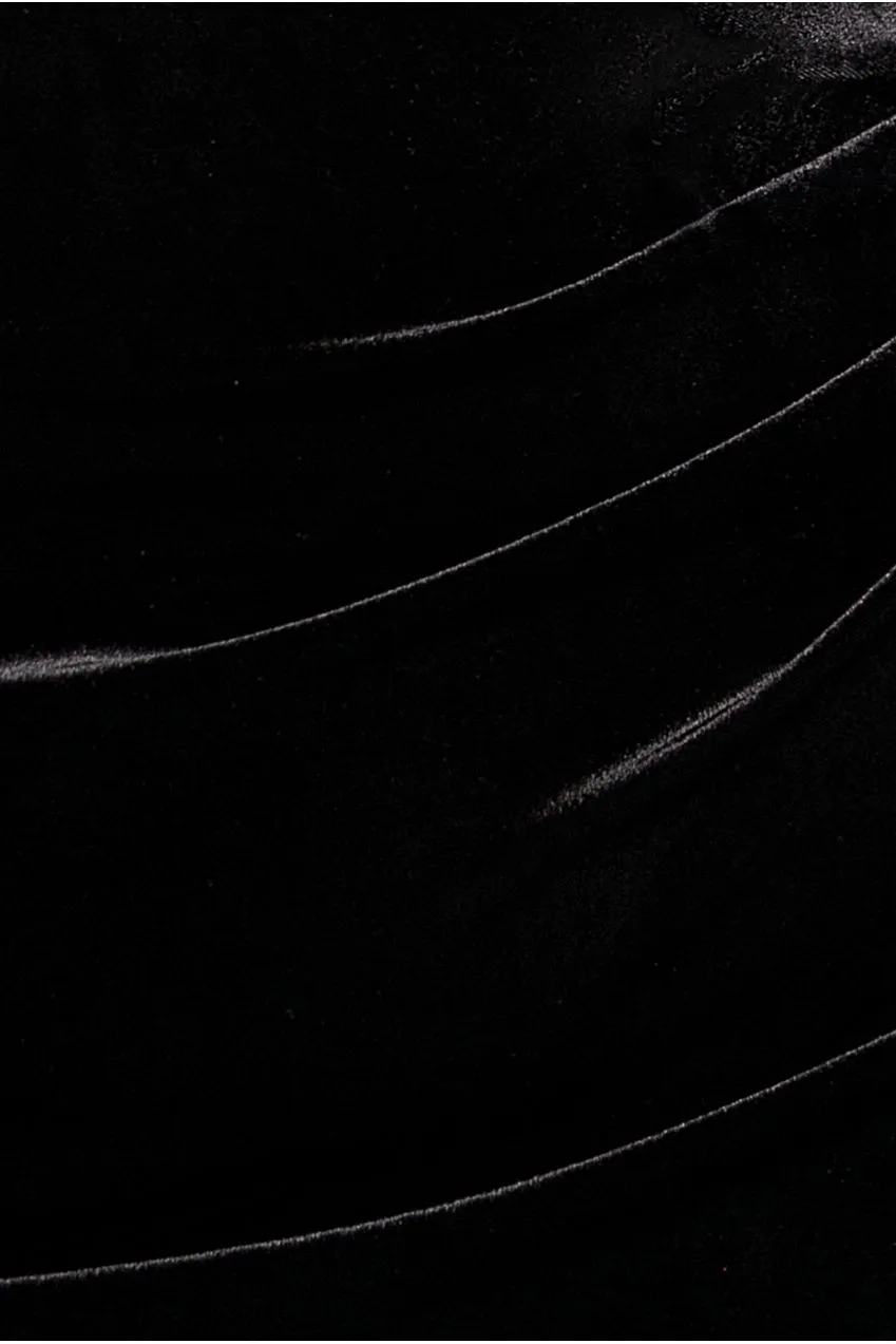 Goddiva Plus Abito Midi Velluto Nero Incrocio 22