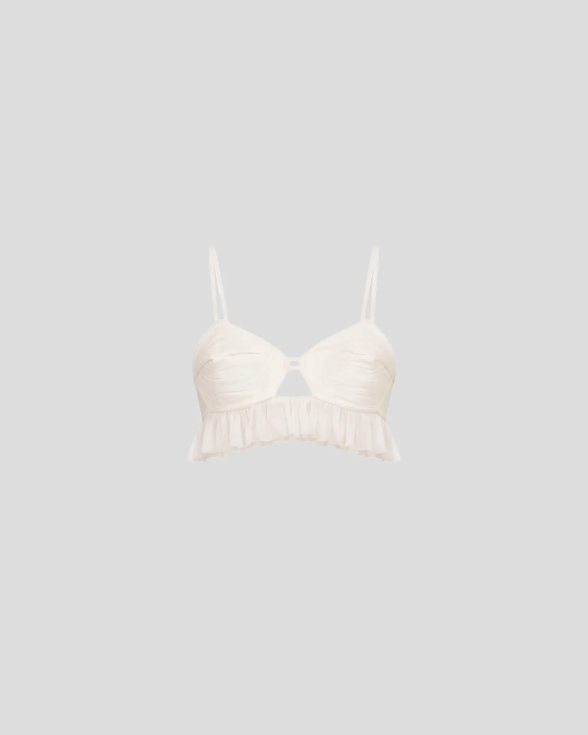Violante Nessi Costes top avorio seta coppe scultoree