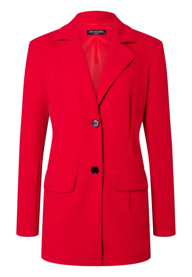 Ana Alcazar Mebany blazer oversize rosso tasche larghe