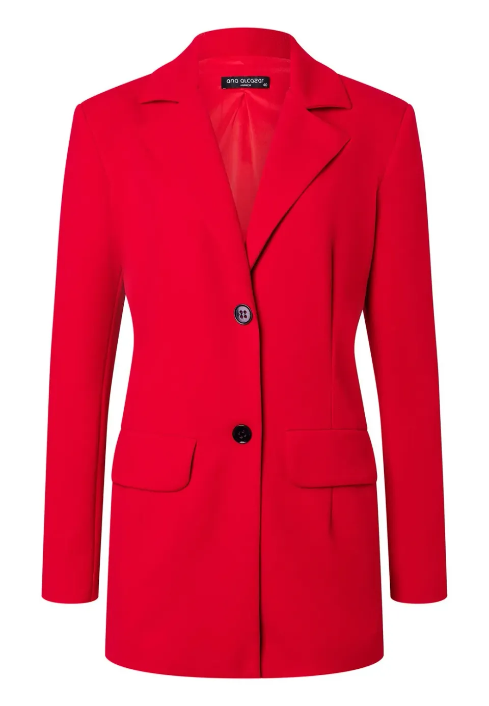 Ana Alcazar Mebany blazer oversize rosso tasche larghe