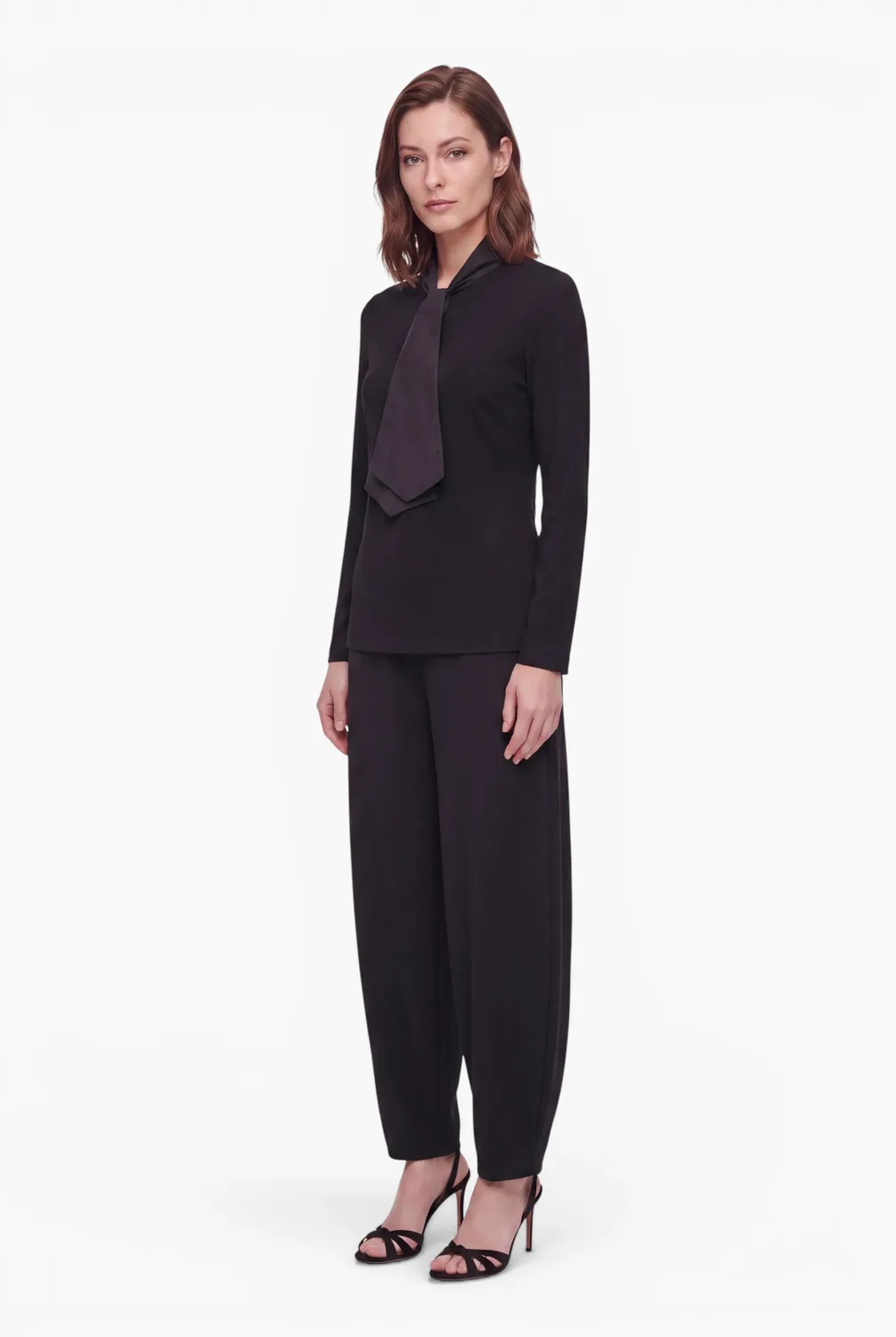 Ana Alcazar Ebany top fiocco organza nero