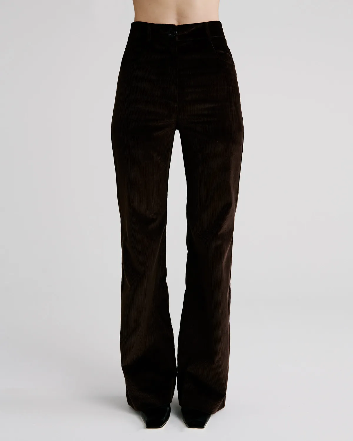 Violante Nessi Francis pantaloni marrone velluto cotone
