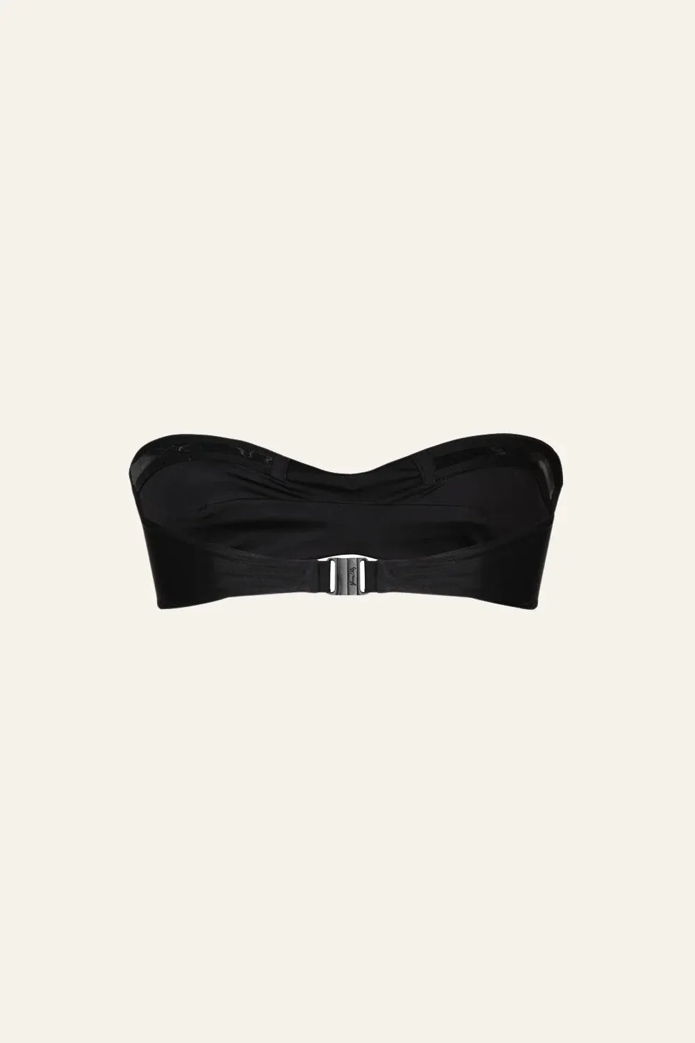 Johanna Ortiz Tangarana top bikini nero senza spalline