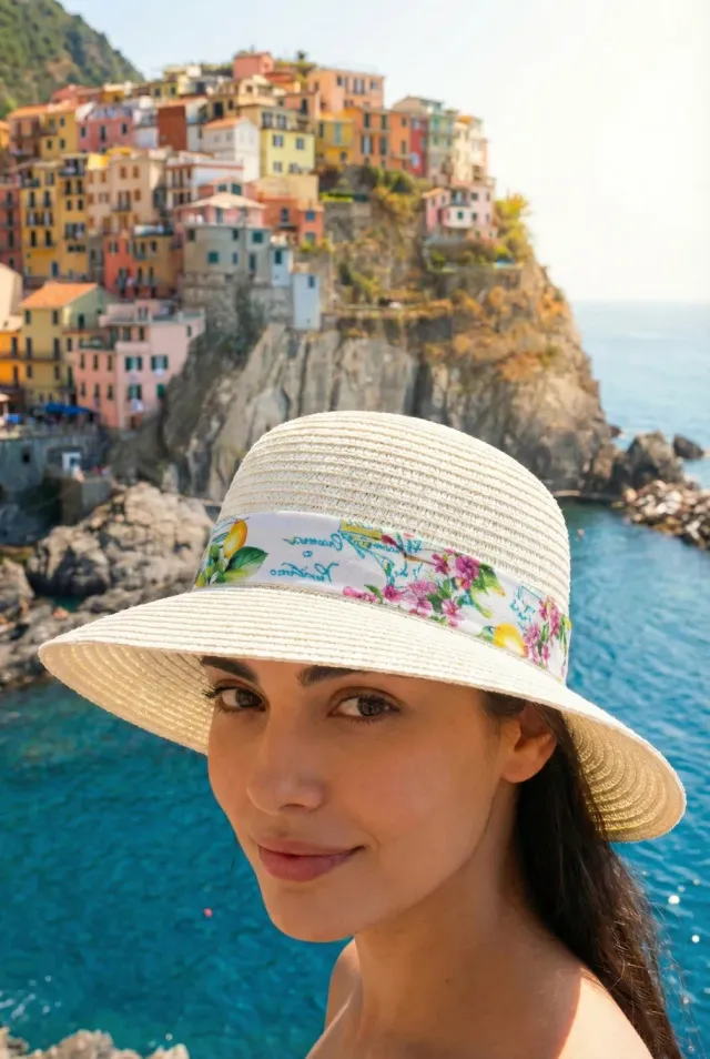 Antica Sartoria Everywhere FW090 cappello turchese agrumi