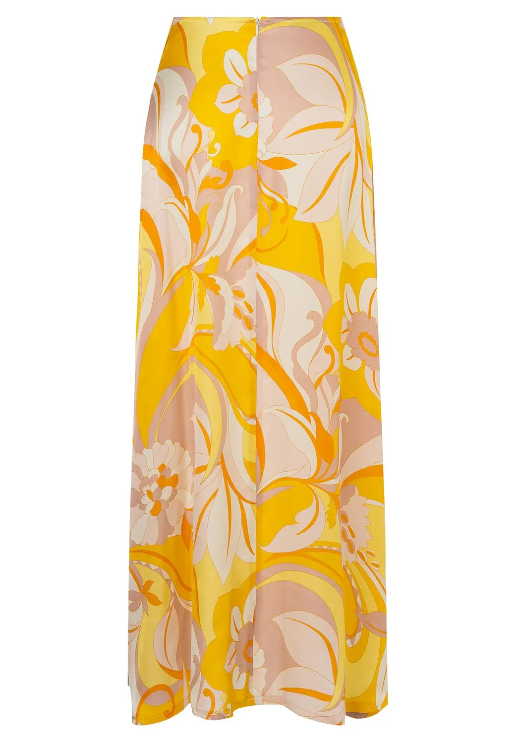 Ana Alcazar Redila gonna lunga satin bianco giallo
