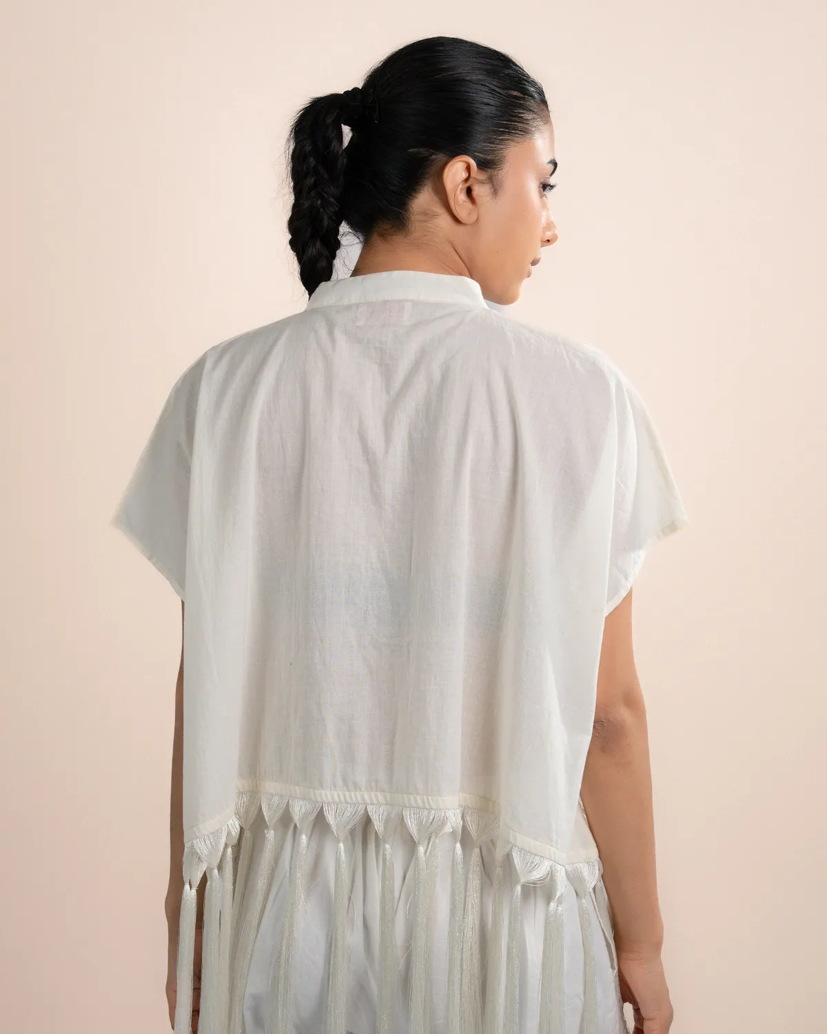Our Dve Tofu top beige cotone taglia unica