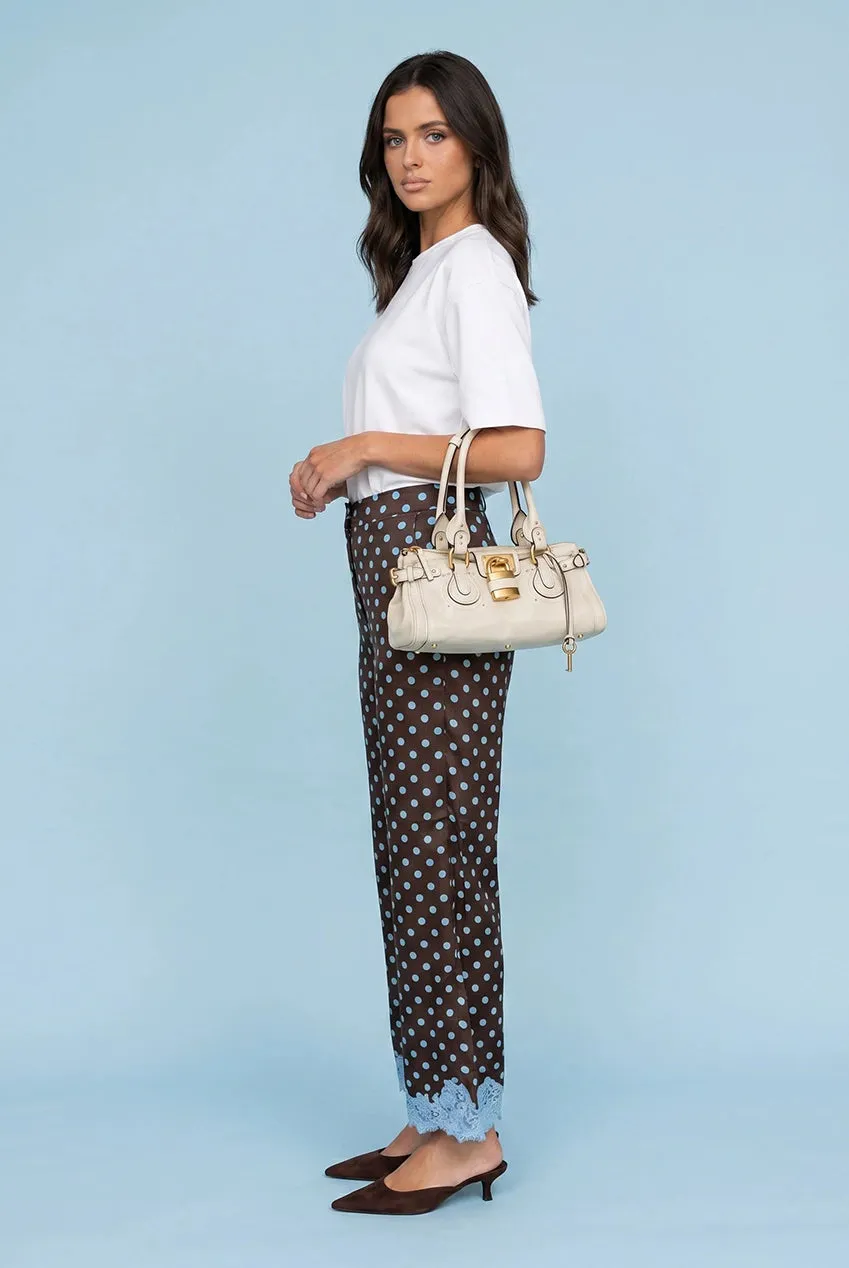 Urban Bliss Lace Spot Pantaloni Cioccolato Pizzo Pois