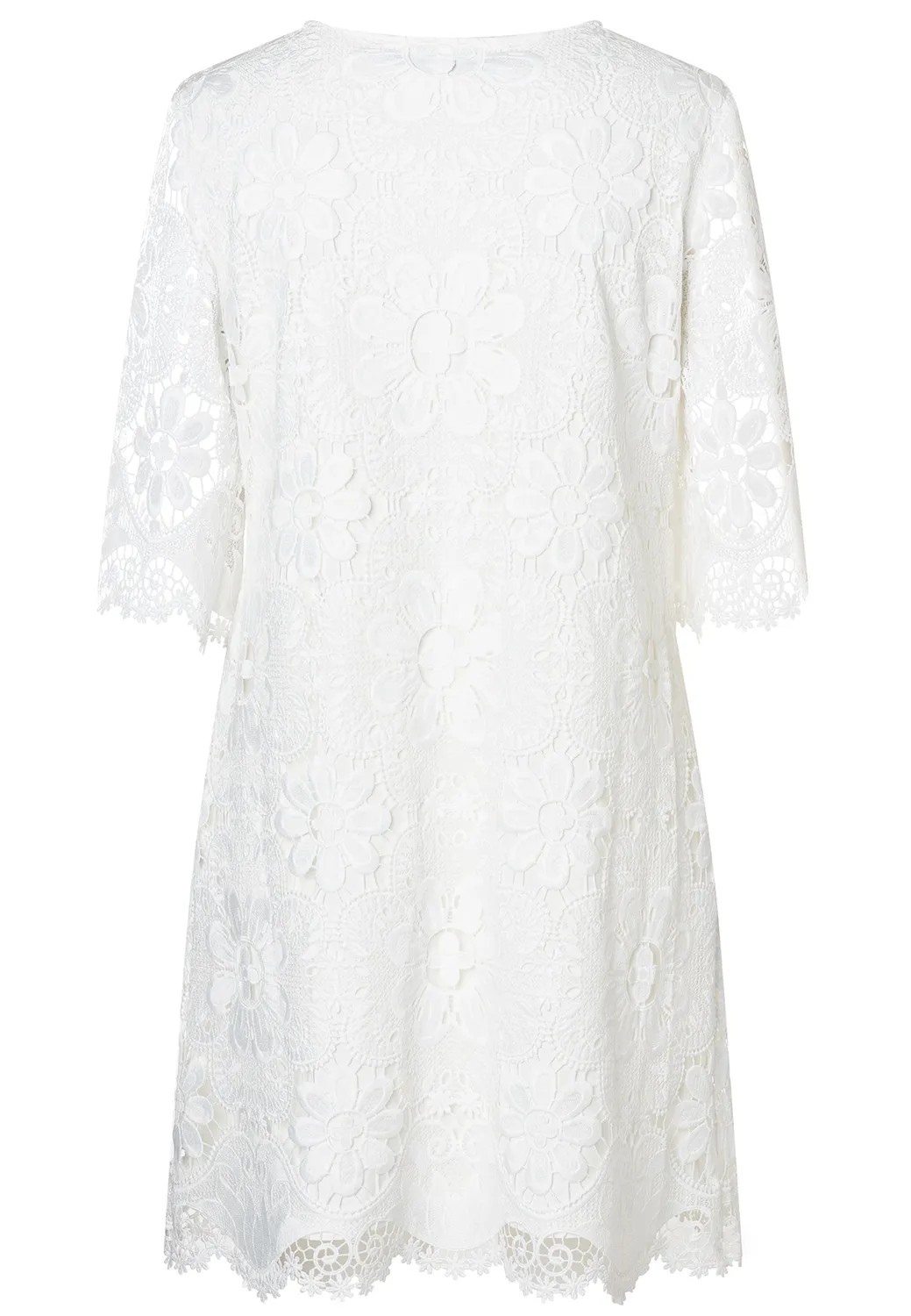 Ana Alcazar Dailo abito pizzo bianco corto