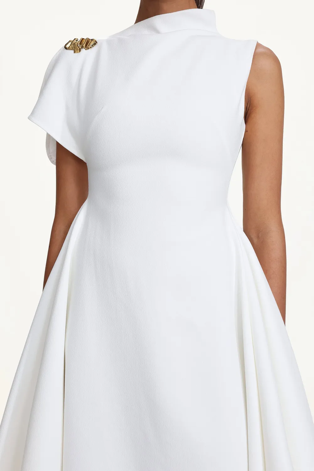 Bella Barnett Weren abito maxi bianco monospalla