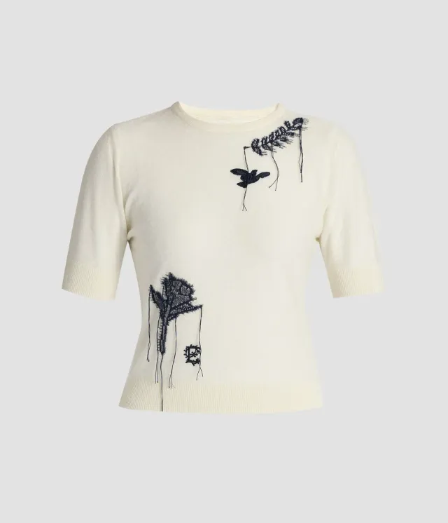 Erdem Alpaca Blend maglia lana maniche corte XS-XL