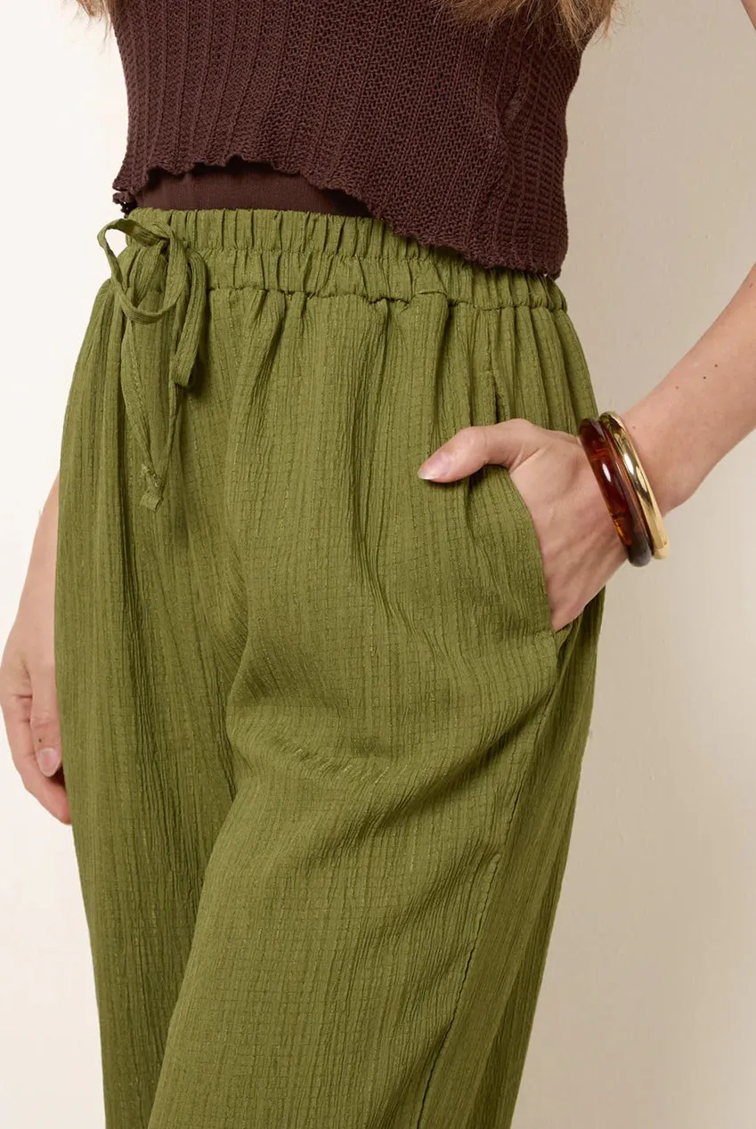 Blue Vanilla pantaloni palazzo cachi coulisse