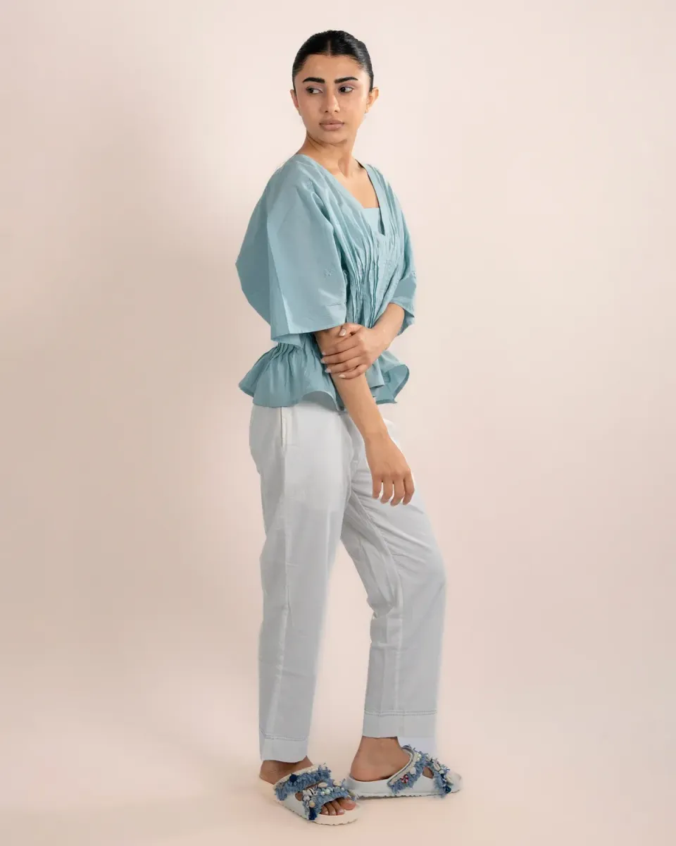 Our Dve Eira Tube Top top donna blu mare 2 pezzi cotone