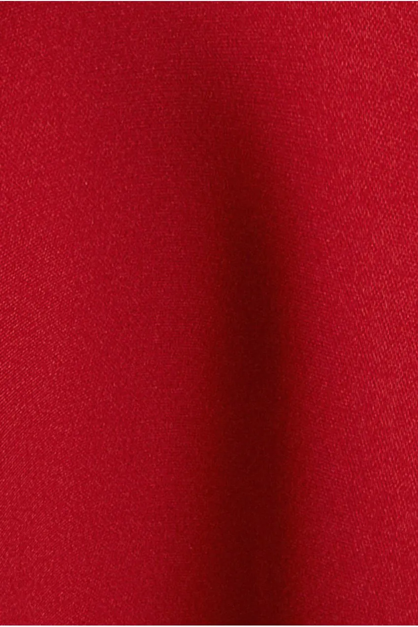 Goddiva Bardot abito midi rosso scollatura profonda 10