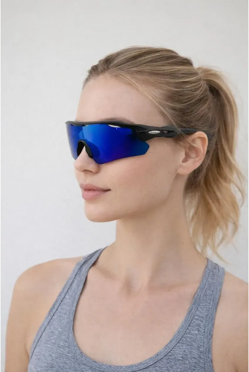 Goddiva SVNX Outdoor Sports Racer occhiali da sole blu