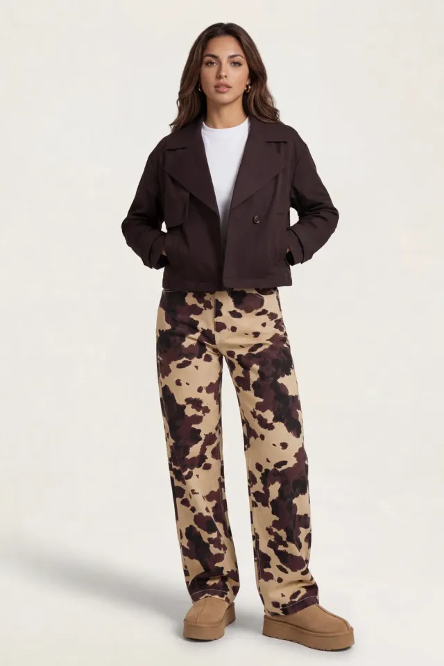 Urban Bliss trench corto cioccolato da donna stile classico