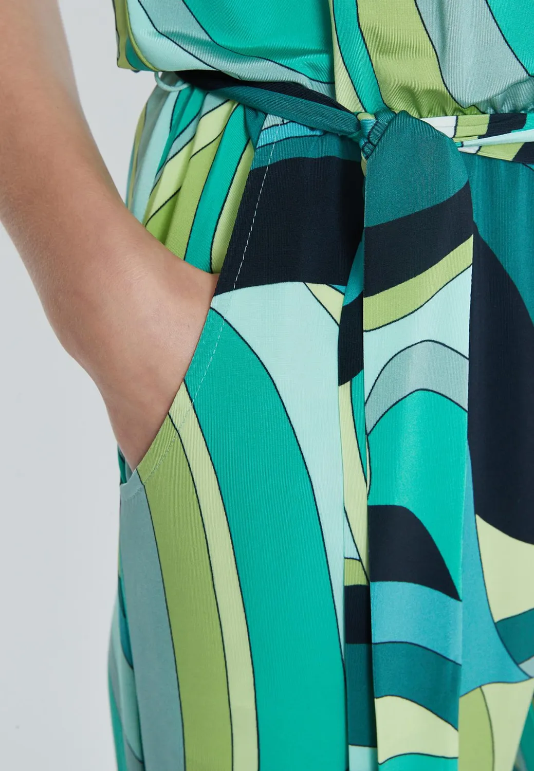Ana Alcazar Riccy jumpsuit tuta estiva verde retro