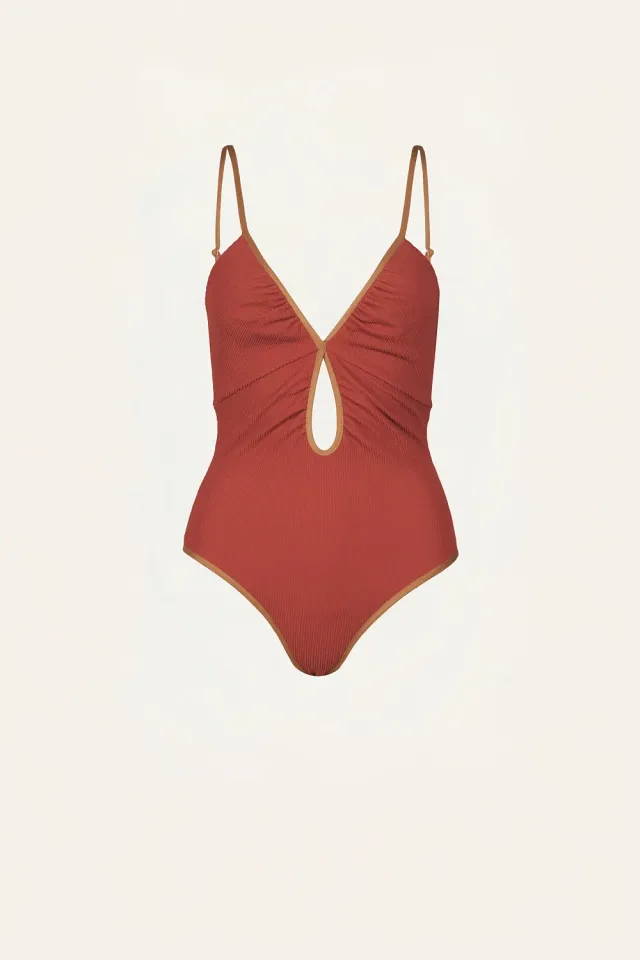 Johanna Ortiz Sundown Dust costume marsala lycra