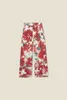 Dahlia Samba pantaloni rossi viscose gamba larga