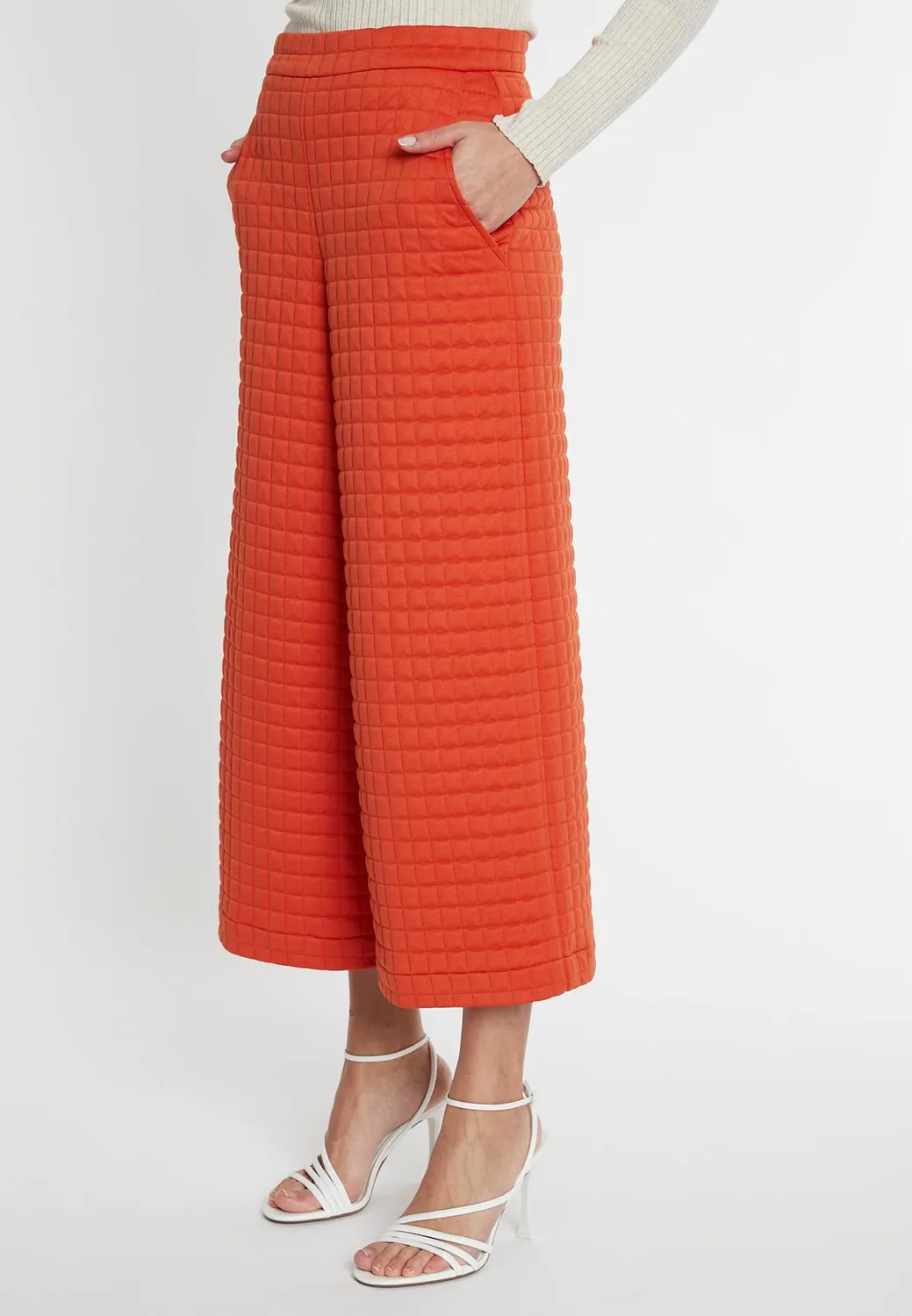 Ana Alcazar Savona pantalone trapuntato arancione