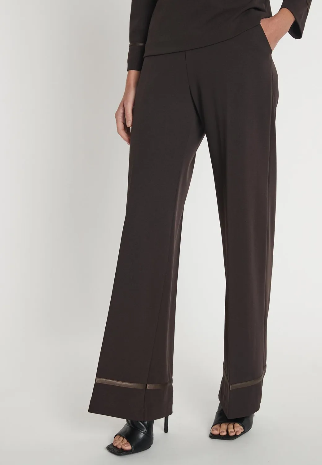 Ana Alcazar Harimi pantaloni marroni vita alta