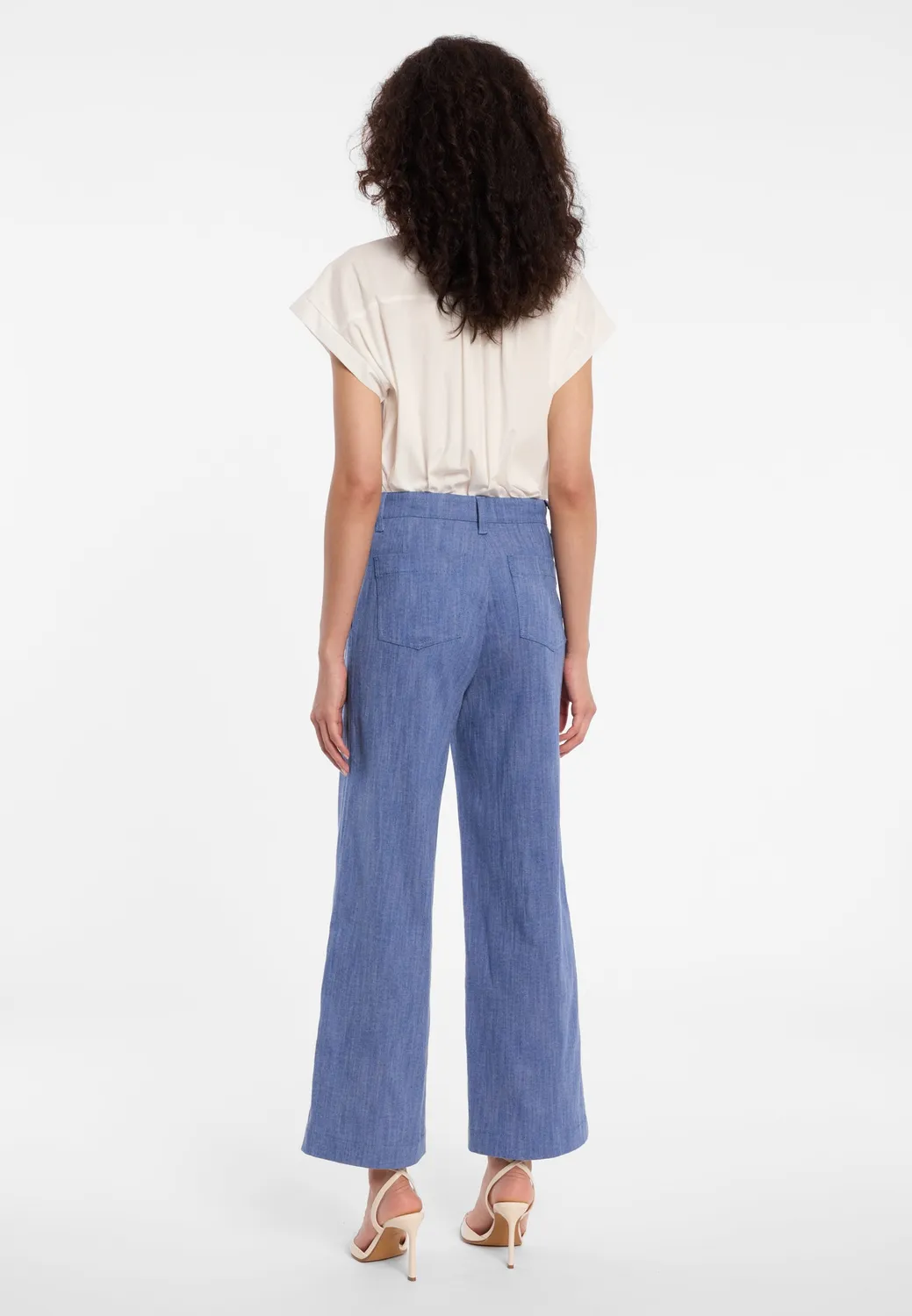 Ana Alcazar Dizli pantaloni cropped denim vita alta