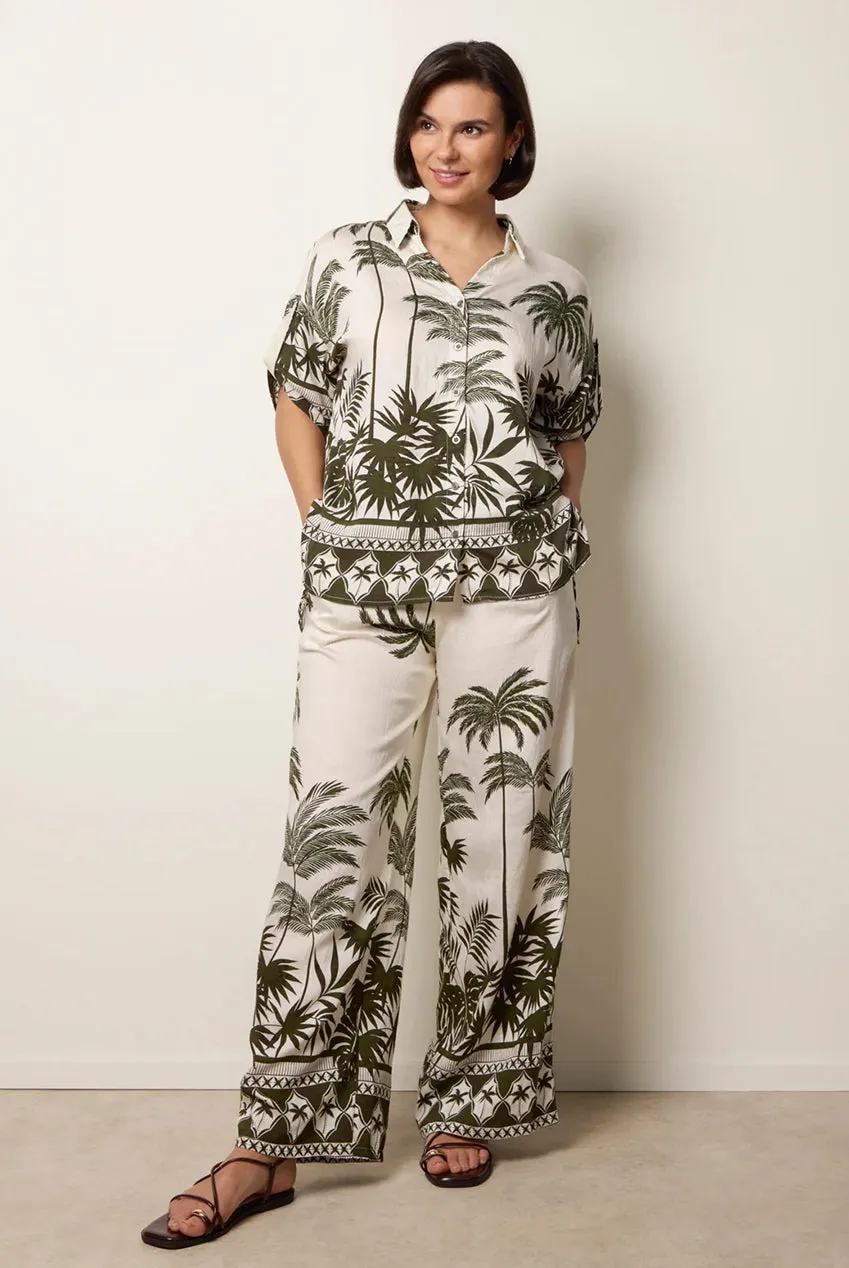 Blue Vanilla Palm Tree completo verde 2 pezzi gamba larga