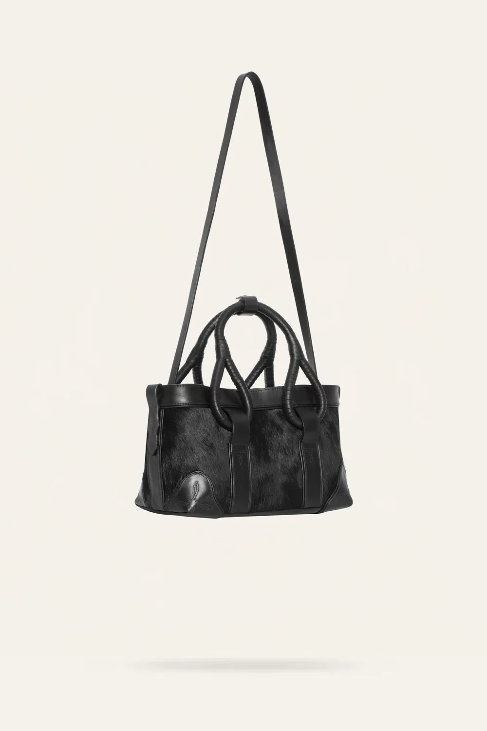 Johanna Ortiz Destiny's Ride mini tote pelle nera