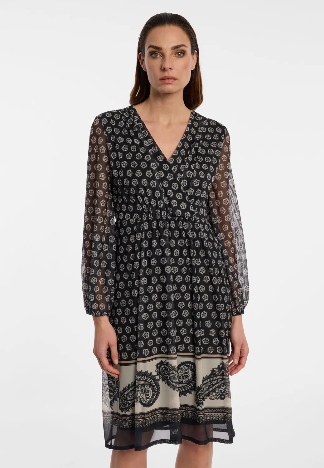 Ana Alcazar Evelo vestito avvolgente nero boho