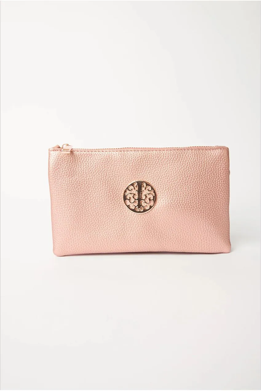 Blue Vanilla Zip Up pochette oro rosa tracolla
