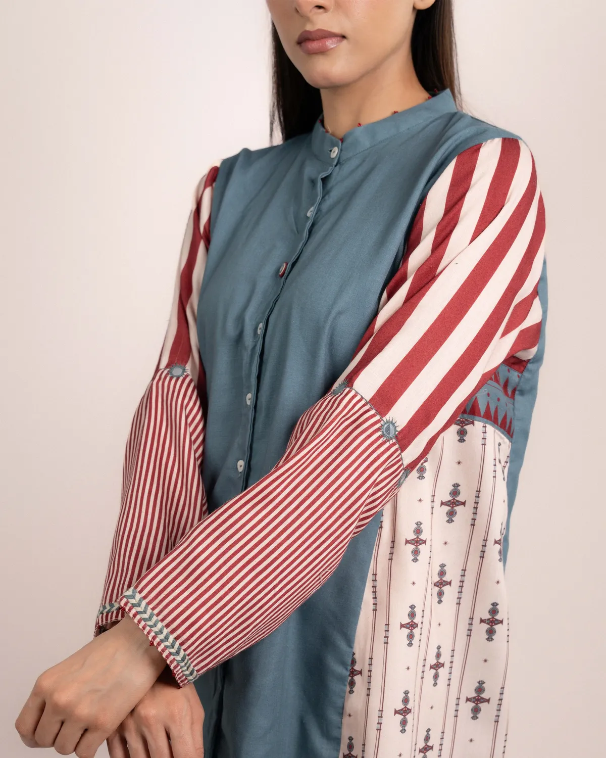 Our Dve Lyra camicia blu modal regular fit