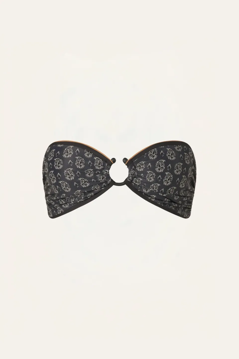 Johanna Ortiz Seawaters top bikini fascia nero ecru