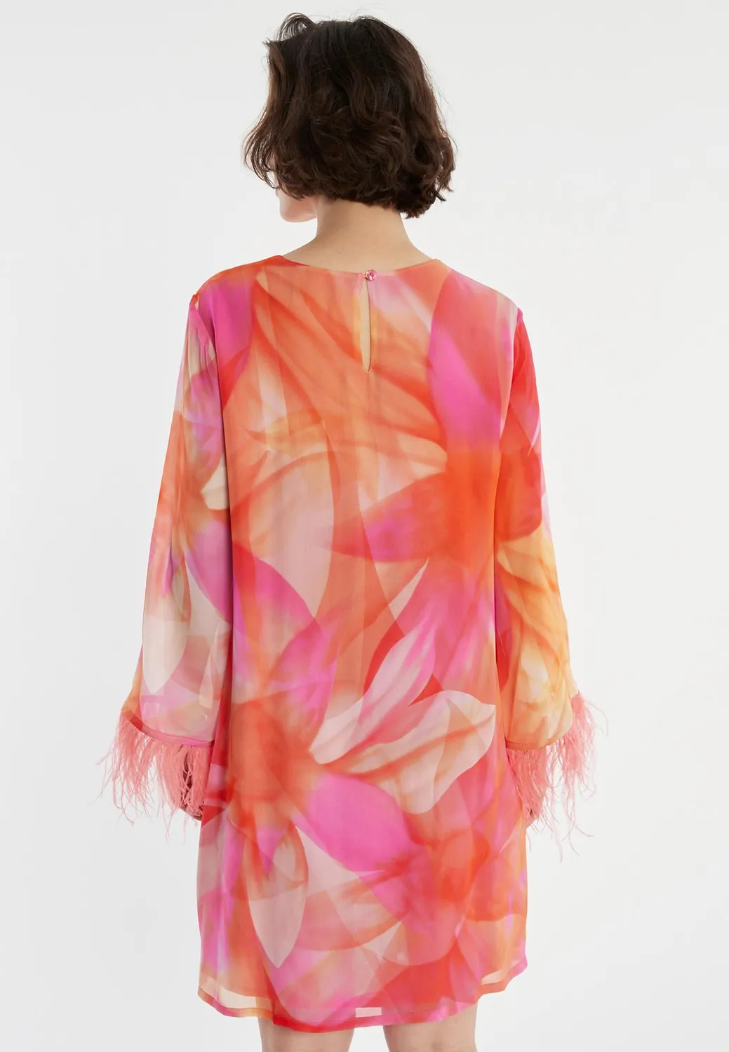 Ana Alcazar Zelmia abito tunica chiffon floreale