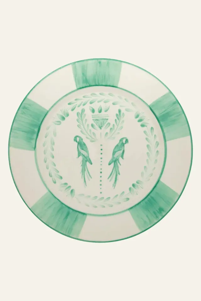 Johanna Ortiz Macao set 2 piatti ceramica acquamarina
