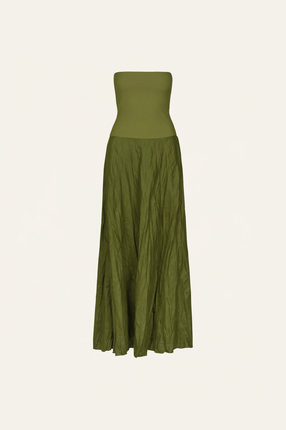 Johanna Ortiz Empowerment Movement gonna midi verde lino