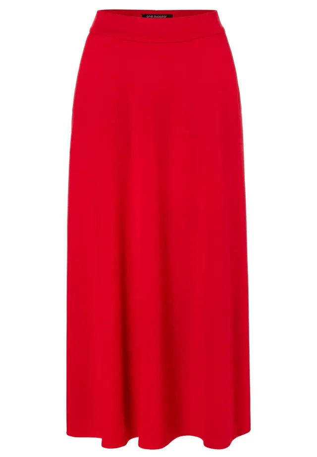 Ana Alcazar Sitara gonna midi rossa jersey