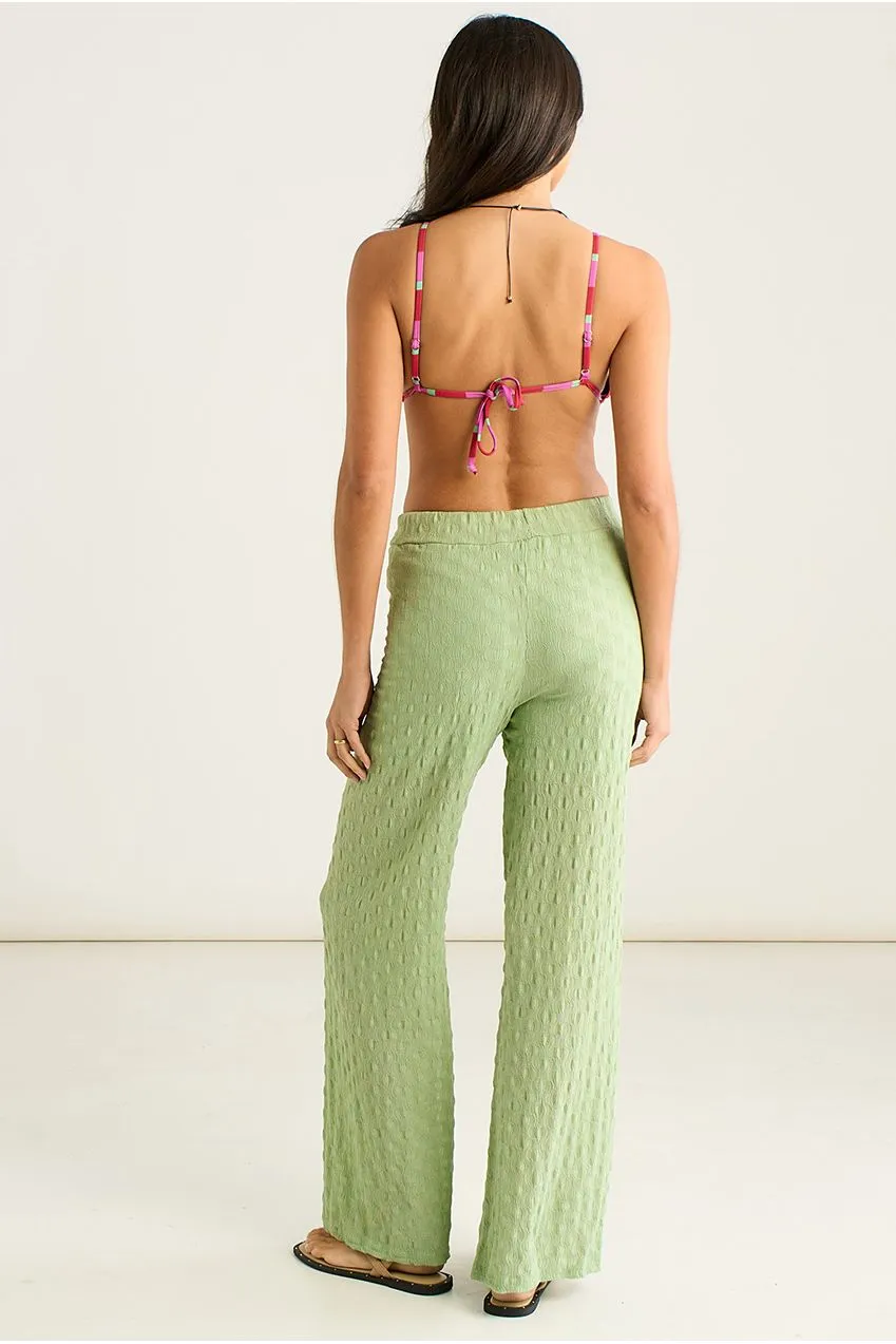 Gini London Elasticated Waist pantaloni verdi salvia