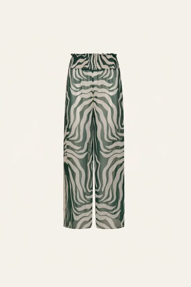 Johanna Ortiz In Eternity pantaloni palazzo georgette verde