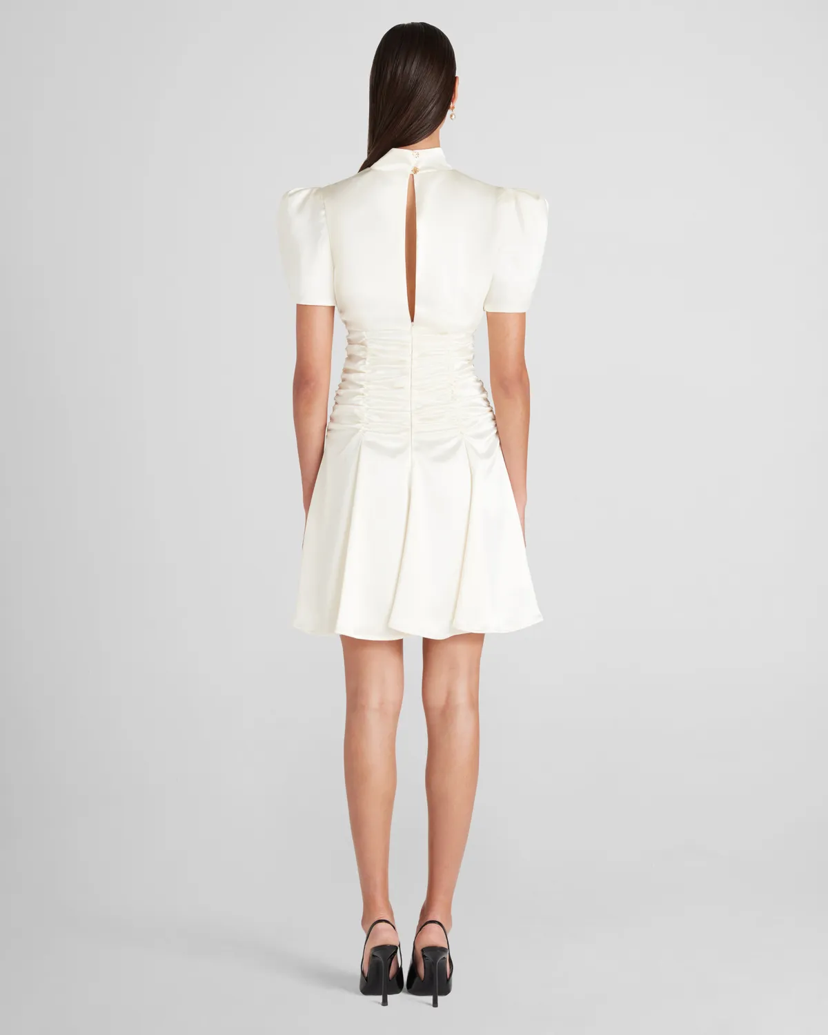 Violante Nessi Balthus vestito avorio cady satin