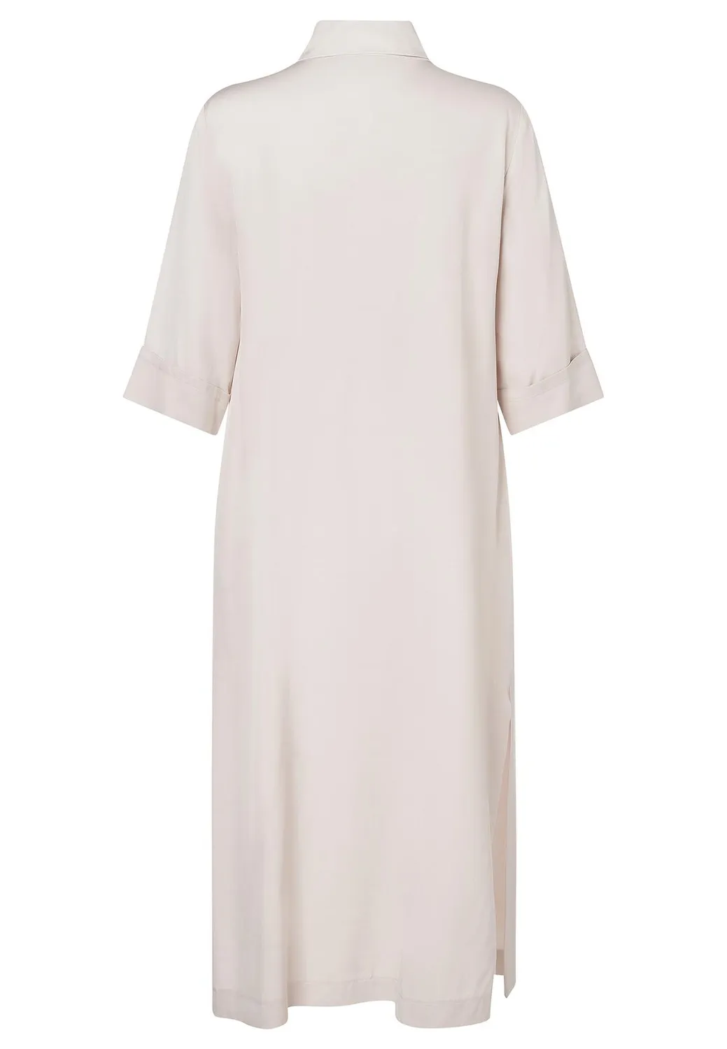 Ana Alcazar Rakosa abito camicia midi beige viscosa