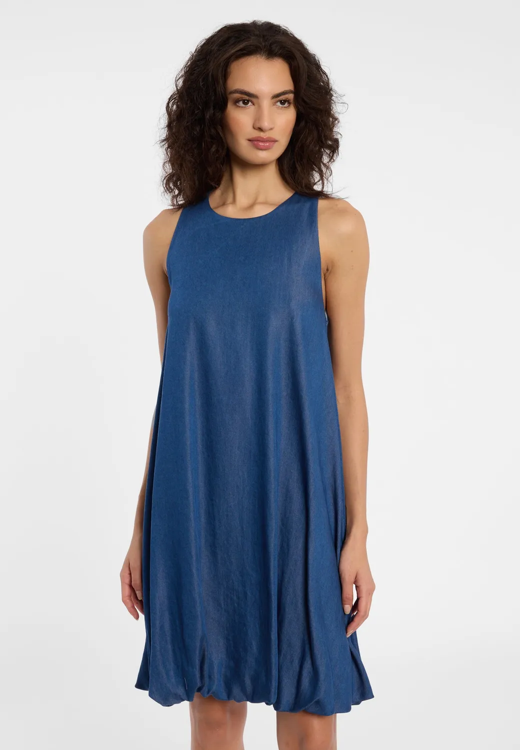Ana Alcazar Darin abito denim palloncino blu scuro