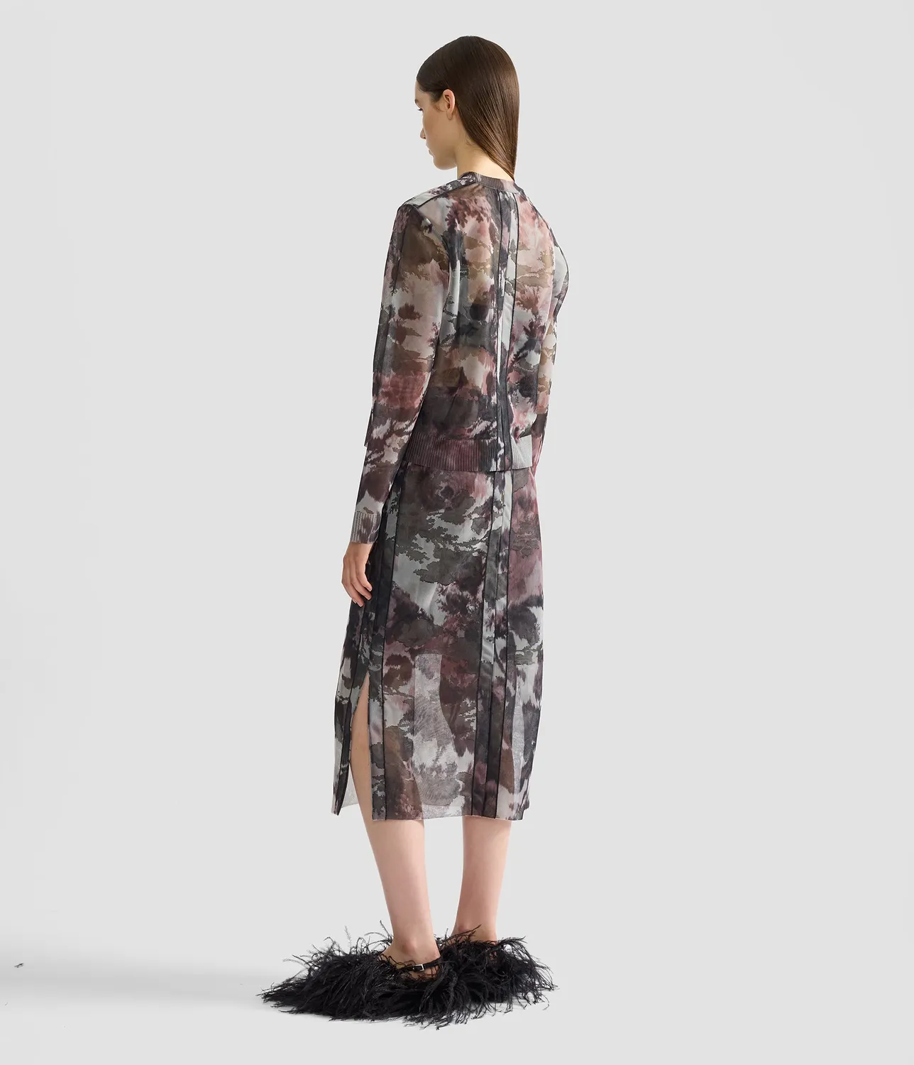 Erdem Cardigan Jacquard Floreale Semivelato