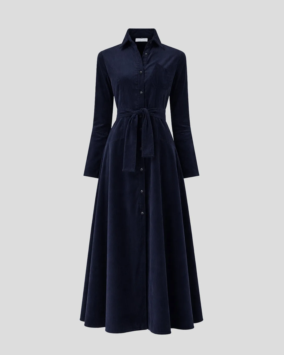 VIOLANTE NESSI Weyant abito chemisier blu velluto cotone