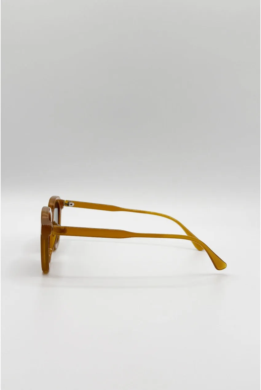 SVNX Bold Preppy occhiali da sole marroni taglia unica