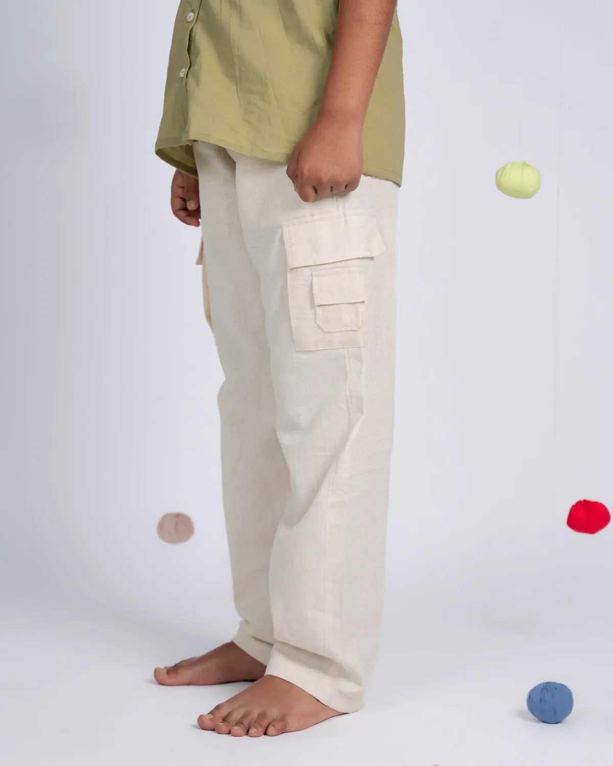 Our Dve Classic Charm completo bambino verde beige cotone
