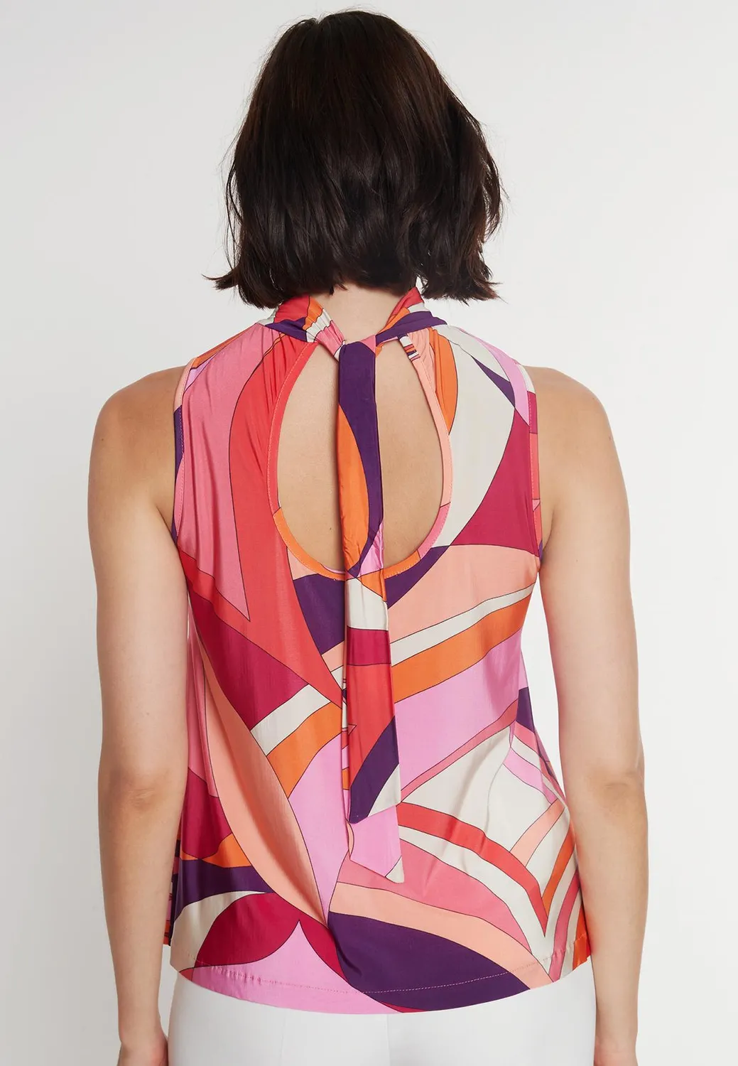 Ana Alcazar Prany top jersey fantasia collo coreano